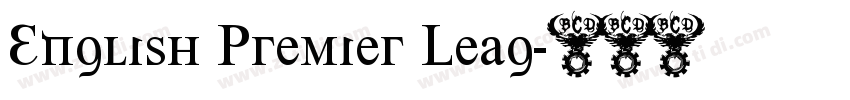 English Premier Leag字体转换